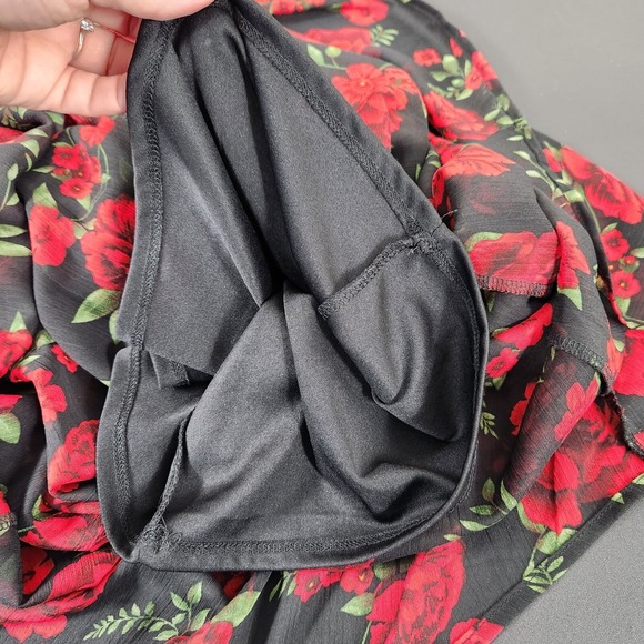 Disney Coco Dress Floral Small Character Unique Womens Black Red Floral Maxi - Picture 5 of 10